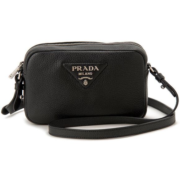 Prada Shoulder Bag Leather Nero Black - Picture 1 of 6
